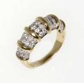 Diamond pave ring 18k wg and yg diamonds 10 ct tw 48 gs gw size 8