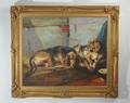 Decorative Painting of Two Hound Dogs