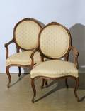 Pair of 19th C French Carved Armchairs