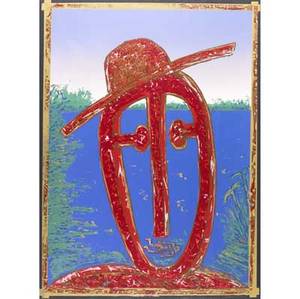 Tabo toral panamanian b 1950 untitled two lithographs in colors provenance private collection new york 40 34 x 30 12 irregular and 44 x 32