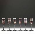 Karl koepping exceptionally rare set of six delicate glass cordials each signed koepping 5 x 1