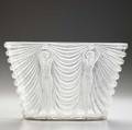 lalique terpsichore flaring vase of frosted glass with nudes and swags ca 1937 m p 467 no 10911 etched r lalique 8 x 12 12