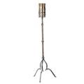 samuel yellin electrified wroughtiron torchere with tripod base and pierced floral shade from the university of pittsburgh authenticated by samuel yellin metalworkers unmarked 67