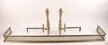 Brass Fire Fender and Andirons