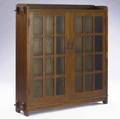 L  jg stickley twodoor bookcase no 645 with keyed throughtenons unmarked 54 x 53 x 12