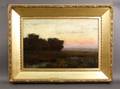Parker Mann Landscape at Sunset Oil Signed