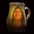 Rookwood standard glaze indian mug painted by sturgis laurence sertenta kiowa 1900 flame mark837sertenta kiowasl 5 12 x 5