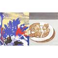 David salle american b 1952 two works of art salami with landscape diptych 2002 lithograph in colors signed dated and numbered 2250 20 14 x 17 34 image 29 34 x 21 58 sheet ea