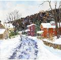 William jachwak american b 1954 two works of art point pleasant bucks county pa winter oil on canvas framed signed and titled 16 x 20 stovermyers mill bedminster pa oil on canvas 