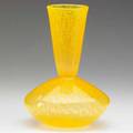 Archimede seguso merletto glass bud vase in yellow 6 34 x 4 34