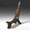 Lobi wood stool burkina faso stylized zoomorphic bench carved from a single piece of dense wood worn smooth from use early to mid20th c provenance collection of dr david and karina rilling pe