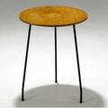 Mario dal fabbro prototype side table with ash laminate top on black enameled metal base 22 12 x 17 12