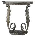 Edgar brandt wrought iron console table with black marble top and base stamped made in france 35 x 31 x 15