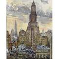 Dorothy mcvey cother american 19th20th c the ritz tower 1929 watercolor on paper framed signed and dated 21 x 17 sight exhibition exhibition of watercolor paintings pastel and draw