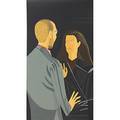 Alex katz american b 1927 pas de deux iii francesco clemente and alba clemente 1994 screenprint in colors signed and numbered 133150 36 x 20 sheet publisher chalk  vermillion fine a