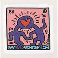 Keith haring american 19581990 kong 1988 sreenprint on canvas 8 x 7 12 provenance private collection note wedding announcement for the union of estefania kong and lawrence dr winkie