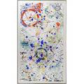 Sam francis american 19231994 untitled expsf57ap 1982 wood embossed monotype framed signed 80 x 42 12 published experimental printmaking san francisco label on verso provenanc