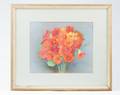 Pastel on Paper Flowers in Vase