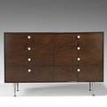 George nelson herman miller rosewood aluminum and porcelain thin edge dresser foil label 30 12 x 46 34 x 19 12