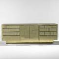 Paul evans large brass cityscape cabinet signed an original paul evans 32 12 x 90 x 23