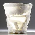 Rudolf staffel porcelain light gatherer vessel inscribed rudolf staffel 6 x 6