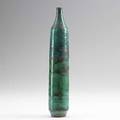 Natzler glazed earthenware bottle turquoise and gunmetal glaze restoration to small nicks signed natzler 11 x 2 14