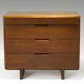 George nakashima walnut chest of drawers with one free edge provenance available signed with clients name 31 34 x 42 x 21 14