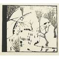Wharton esherick woodcut on rice paper washington square 1933 provenance private collection west virginia signed dated and titled image 8 38 x 9 34 sheet 13 x 13 78
