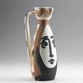 Picasso madoura bisquefired earthenware pitcher with face signed edition picasso madoura 12 x 5