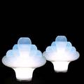 Carlo nason mazzega pair of lotus table lamps of opalescent murano glass no l35 italy c 1969 unmarked 17 x 18