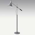 Arteluce enameled and chromed steel floor lamp marble base stamped made in italy as shown 64 x 33 x 11
