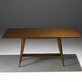 Gio ponti singer  sons italian walnut and brass fliptop console table no 2134 unmarked 29 x 19 x 64 12 open 38