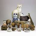 Lisa larson stig lindberg gustavsberg eighteen glazed ceramic figurines one by stig lindberg the rest by lisa larson all stamped andor with paper label largest 14 14 x 9 14 x 6 14 smal