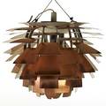 Poul henningsen louis poulsen copper artichoke hanging fixture 1960s louis poulsen co and paper label fixture 18 12 x 24