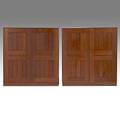 Mogens koch rud rasmussen cabinet makers two teak cabinets vertical interior divisions rud rasmussen paper label 32 x 30 x 14 14
