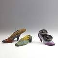 Steve tobin three painted bronze shoe sculptures 1998 all inscribed tobin average ladies shoe size