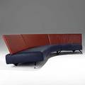 Gerard van den berg montis leather glass and steel sofa unmarked total 33 x 58 12 x 37