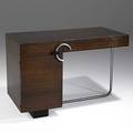 Gilbert rohde herman miller east india laurel enameled birch and brushed chrome desk c 1935 unmarked 29 x 43 34 x 22