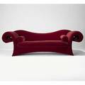 Goodman charlton velvet crawford sofa unmarked 37 12 x 111 x 36