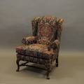 Queen Anne Style Wingback Chair