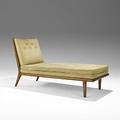Th robsjohngibbings widdicomb fine mahogany chaise lounge marked with widdicomb fabric label 33 12 x 25 12 x 60
