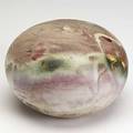 Toshiko takaezu glazed porcelain moonpot with rattle incised tt 7 12 x 6