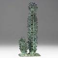 Klaus ihlenfeld phosphorus bronze sculpture mayan stele stamped k 10 12 x 4 14 x 3