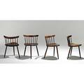 George nakashima set of four walnut mira chairs unmarked 26 x 7 14 x 18 12