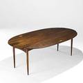  unmarked 29 x 84 x 24 open 48 classtextarea phil powell fine american black walnut and stone dropleaf dining table provenance purchased directly from the artist in 1953 by the origin