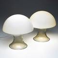 Luciano vistosi hand blown cased glass table lamps 1970s unmarked 14 12 x 14 12 dia