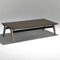 Ico and luisa parisi oak and brushed steel cocktail table unmarked 12 14 x 48 12 x 22 12