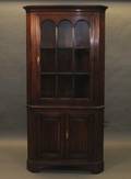 A Black Cherry Corner Cupboard
