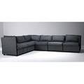 Mario bellini b  b italia wool and leather sofa fabric manufacturer label 30 x 112 x 84 depth of seat 32
