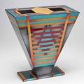 Ca holt sculptural lucite vase signed and dated 1986 15 x 14 x 7 14